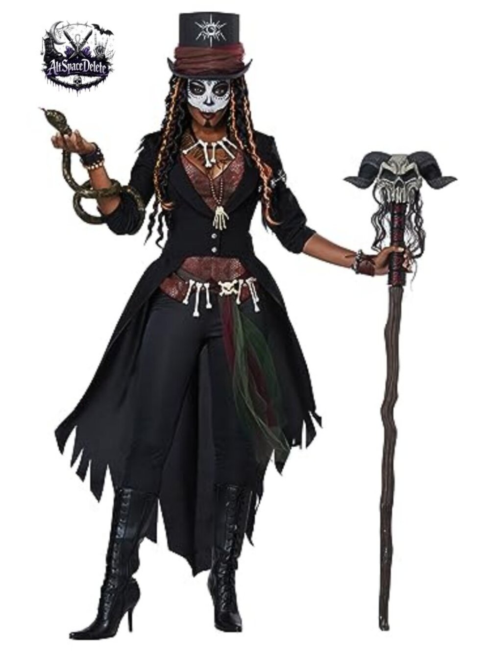 Women's Voodoo Magic Witch Costume Large Adult Halloween